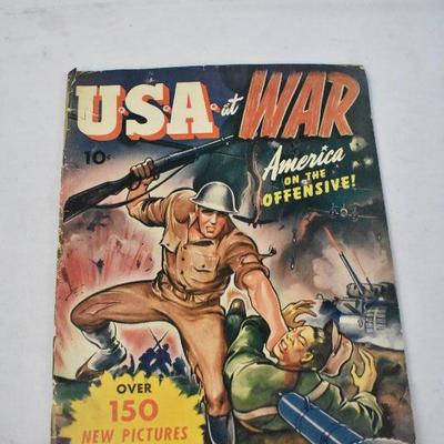 USA at War, America on the Offensive Magazine - Vintage 1942 Fragile