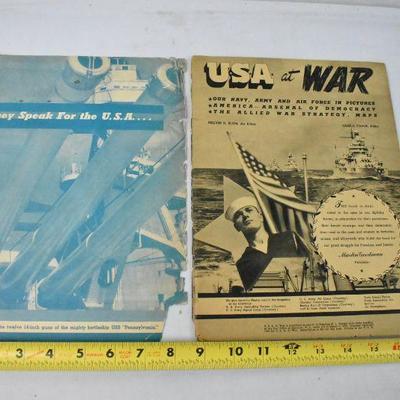 USA at War, America on the Offensive Magazine - Vintage 1942 Fragile