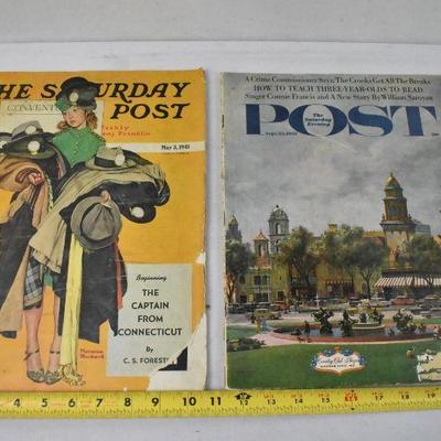 The Saturday Evening Post Magazines - Vintage 1941 and 1961