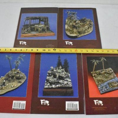 5 Magazines of Building Military Dioramas - Like New Condition