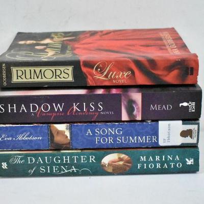 4 Paperback Fiction Books: Rumors -to- The Daughter of Siena