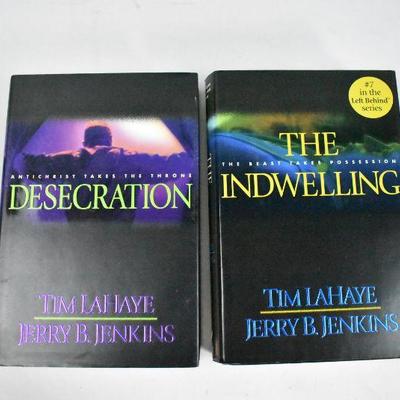 2 Hardcover Books by LaHaye & Jenkins: Desecration & The Indwelling