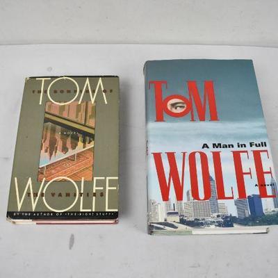 2 Hardcover Books by Tom Wolfe: The Bonfire of the Vanities and A Man in Full