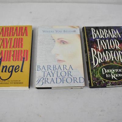 3 Hardcover Books by Barbara Taylor Bradford: Angel -to- Dangerous to Know