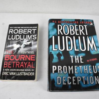 2 Books by Robert Ludlum: The Bourne Betrayal & The Prometheus Deception