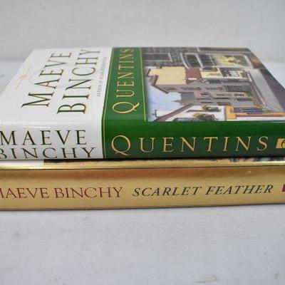 2 Hardcover Books by Maeve Binchy: Quentin's and Scarlet Feather