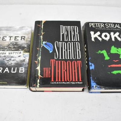 3 Hardcover Books by Peter Straub: A Dark Matter -to- Koko