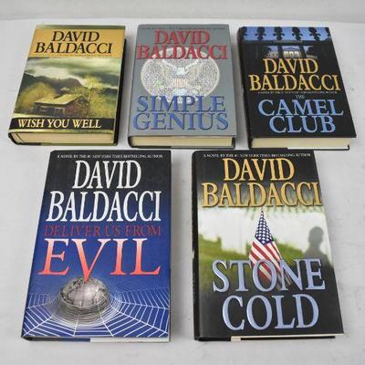 5 Hardcover Books by David Baldacci: Wish You Well -to- Stone Cold