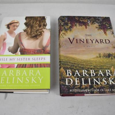 2 Hardcover Books by Barbara Delinsky: While my Sister Sleeps and The Vineyard