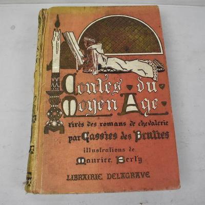 Contes Du Moyen Age - Vintage 1928, Large French Hardcover, Fragile