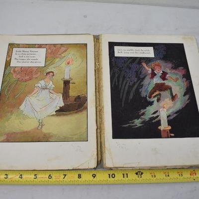 Mother Goose - Antique 1915, Large Hardcover, BInding Issues as Pictured