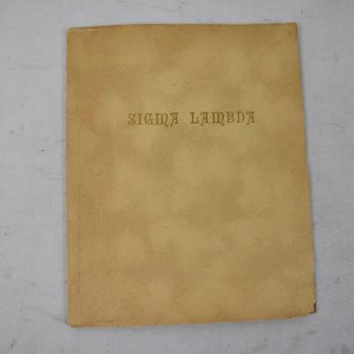 Sigma Lambda - Vintage 1938 Paperback