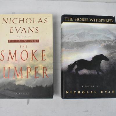 2 Hardcover Books by Nicholas Evans: The Smoke Jumper and The Horse Whisperer