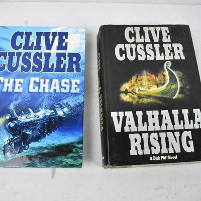 2 Hardcover Books by Clive Cussler: The Chase and Valhalla Rising