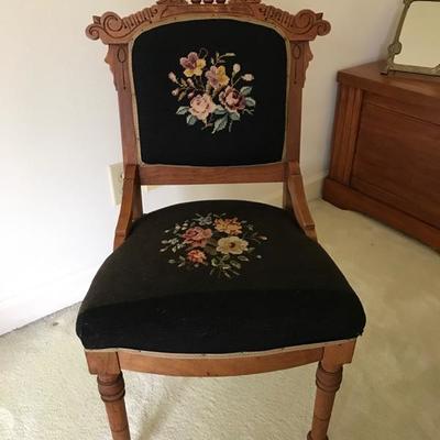Antique needlepoint chair NOW $21.25