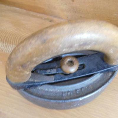 Vintage Sad Iron with Wood Handle