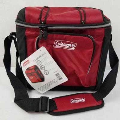Coleman 16-Can Soft Cooler with Removable Liner, Red - New