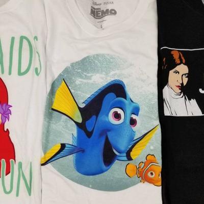 Qty 4 Kids' Disney T-Shirts - Various Designs - Juniors L-XL