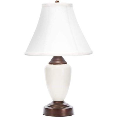 Touch Accent Lamp, Ivory & Metal, 15