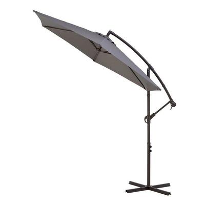 Mainstays Collinsport Gray 9 ftCantilever Umbrella - New (Minor Cosmetic Damage)