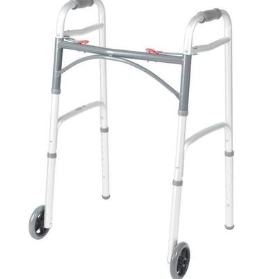 Drive Deluxe Two Button Folding Walker with 5