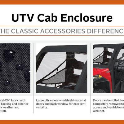 QuadGear UTV Cab Enclosure/Cover, Black, Open Box - New