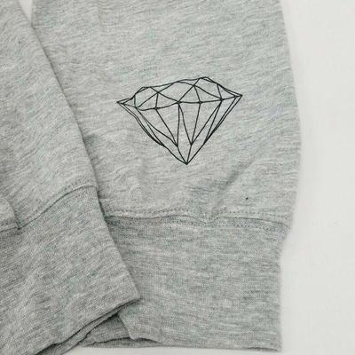 Diamond Supply Company Black Long Sleeve Hooded Shirt Men's Medium