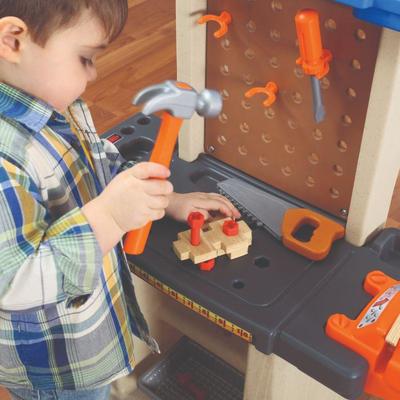 Step2 Handy Helper's Workbench w/ Kids Tool Set for Pretend Play, Open Box - New