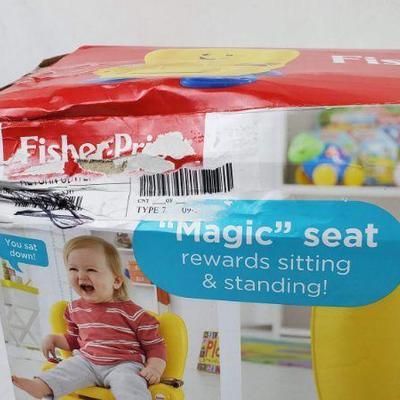 Fisher-Price Laugh & Learn Smart Stages Chair, Yellow, Box Open - New