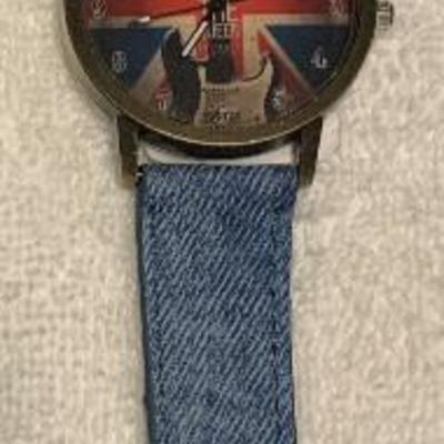 New Faux Leather Strap English Flag Quartz Watch