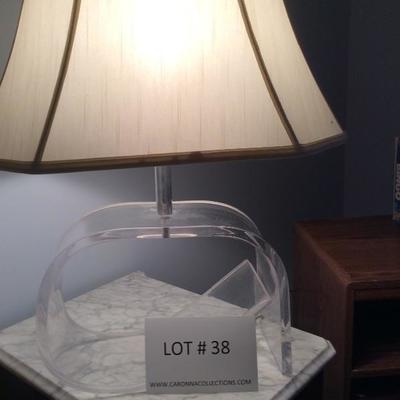 Lot # 38 Lucite Mid century Lamp