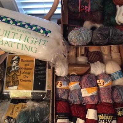 Lot # 43 Lot of Yarn , knitting supplies