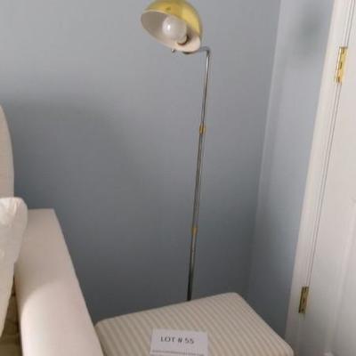 Lot # 55 Striped Stool and Floor lamp