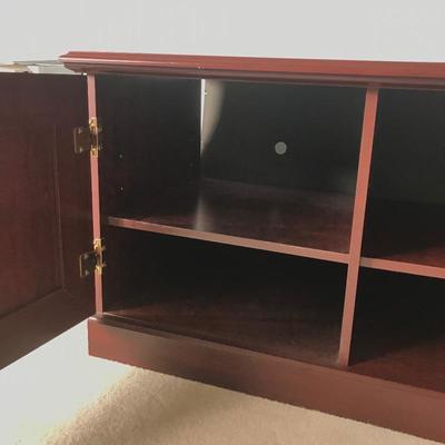 Lot 36 - Cherry Colored Television Console Table