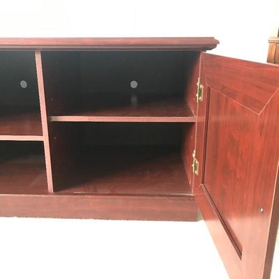 Lot 36 - Cherry Colored Television Console Table