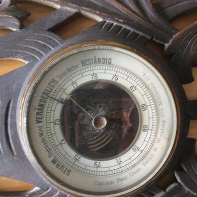 Lot # 79 Antique  Barometer and Thermometer