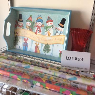 Lot # 84 Christmas, platters, garage items