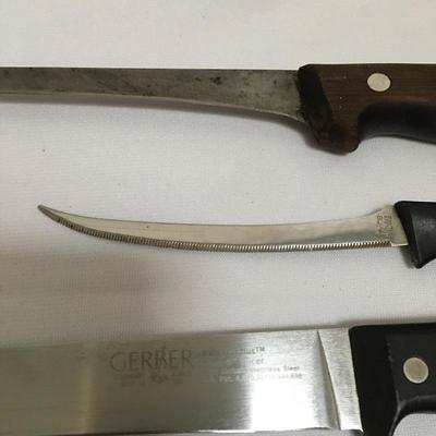  Lot 58 - Knives (incl Henckel), Horn Serving Utensils and More