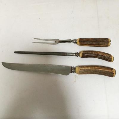  Lot 58 - Knives (incl Henckel), Horn Serving Utensils and More