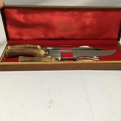  Lot 58 - Knives (incl Henckel), Horn Serving Utensils and More