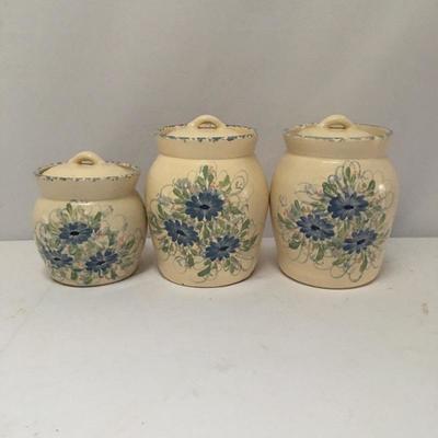 Lot 65 - Three Pottery Canisters