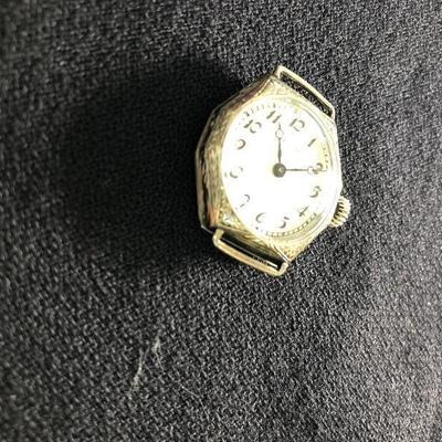 Lot 45 - Ladies CIRCA 1930-1940's Waltham in a 14K Gold Filled White Gold Case by Elgin Movement - Has Ruby Jewels!
