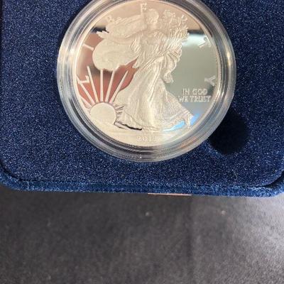Lot 51 - United States Mint One Ounce Silver .999% Proof American Eagle Coin - 2012 w/Booklet & Orig Box