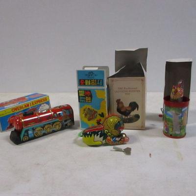 Lot 102 - Metal Toys - Train - Rooster - Tiger