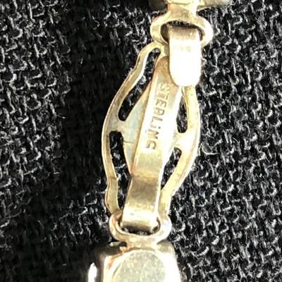 Lot 60 - Sterling Silver Bracelet, Fossil Watch & Beaded Necklace