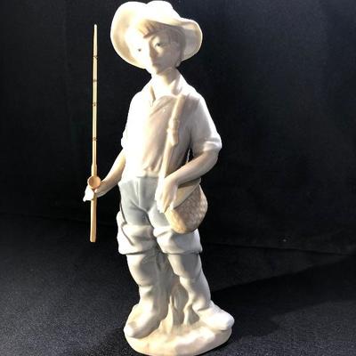 Lot 65 - Lladro - Fisher Boy with Pole Figurine w/ Original Box - Retired - NO. 4809