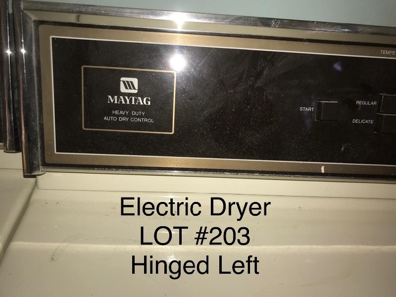 Lot # 203 Maytag Left Hinged Electric Dryer | EstateSales.org