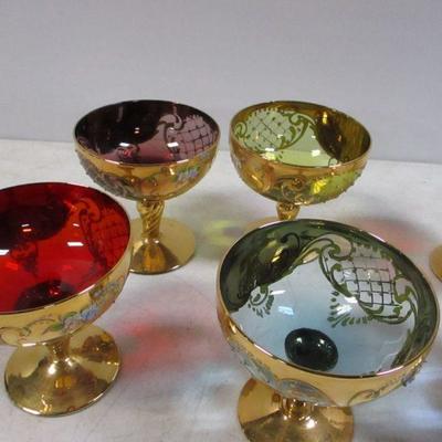Lot 104 - Decorative Wine Glasses
