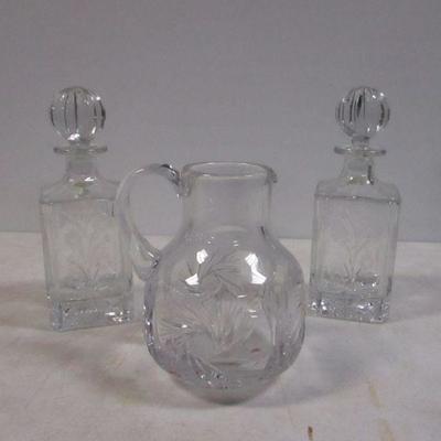 Lot 106 - Glass Decanters & Pitcher