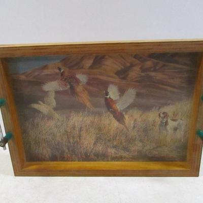 Lot 109 - Hunting Dog Serving Tray